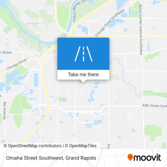 Omaha Street Southwest map