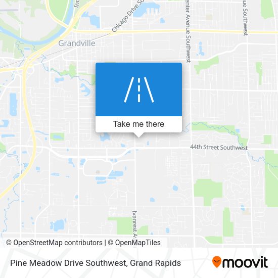 Pine Meadow Drive Southwest map