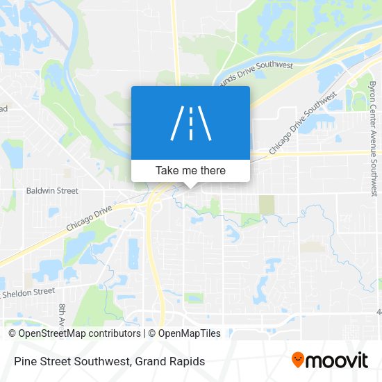 Pine Street Southwest map