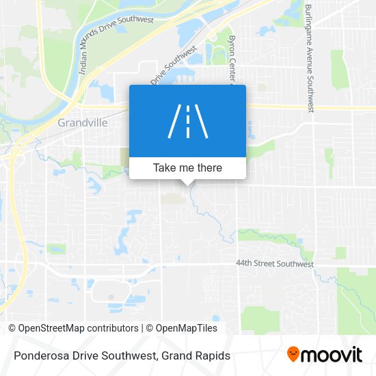 Ponderosa Drive Southwest map