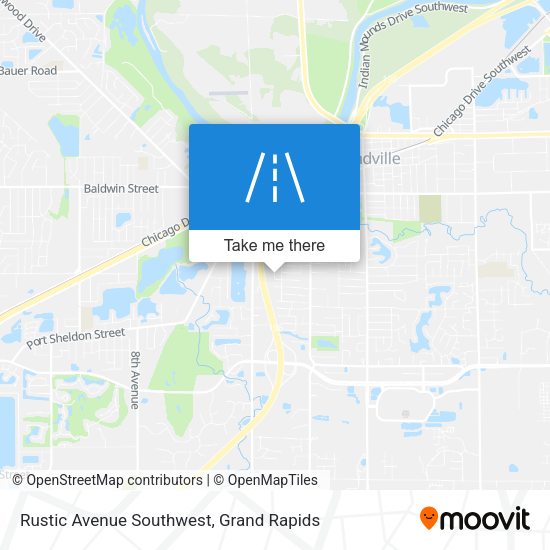 Rustic Avenue Southwest map