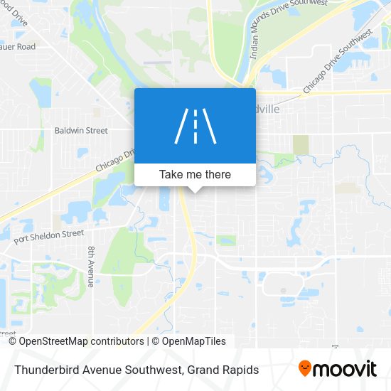 Thunderbird Avenue Southwest map