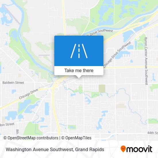 Washington Avenue Southwest map