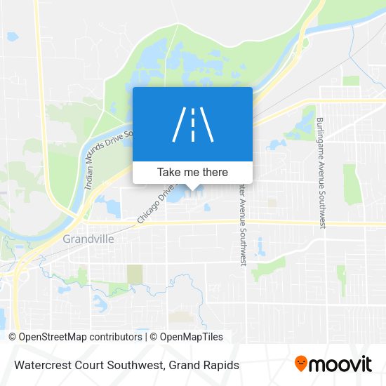 Mapa de Watercrest Court Southwest