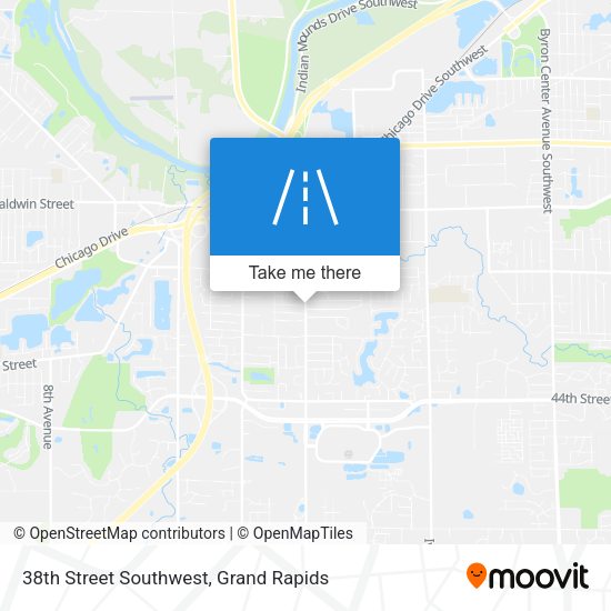 Mapa de 38th Street Southwest