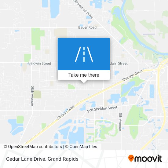 Cedar Lane Drive map