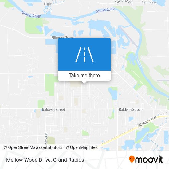 Mellow Wood Drive map