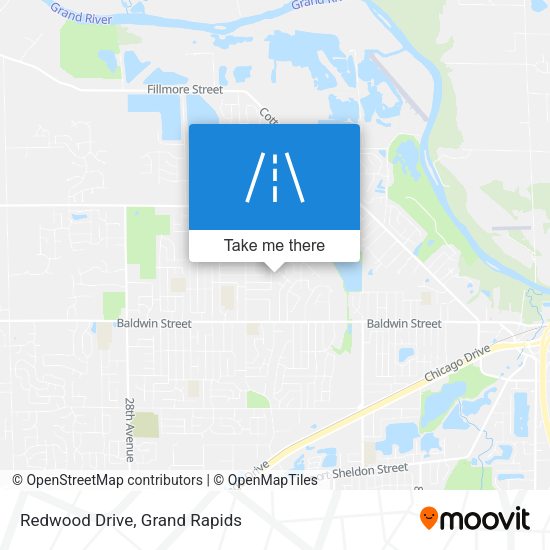 Redwood Drive map