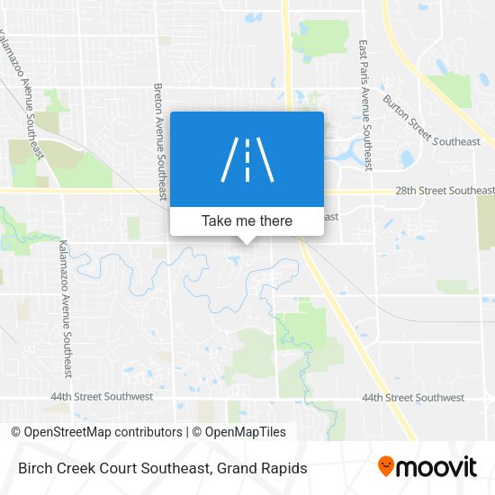 Birch Creek Court Southeast map