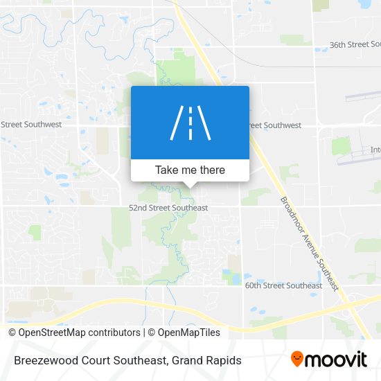 Breezewood Court Southeast map