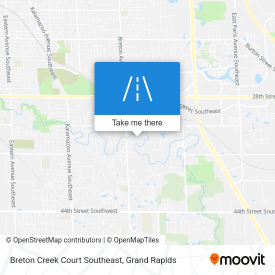 Breton Creek Court Southeast map