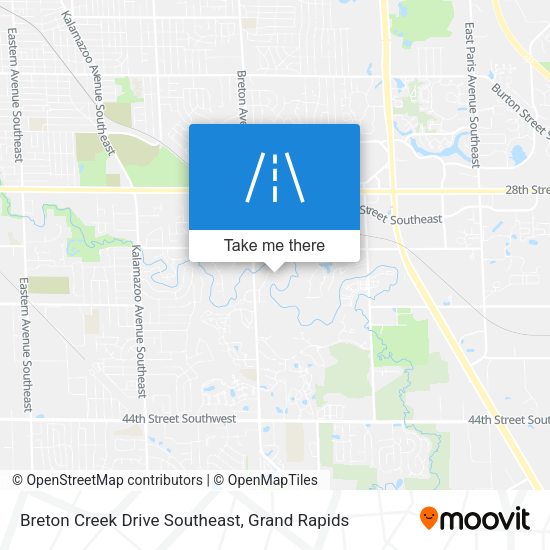 Breton Creek Drive Southeast map