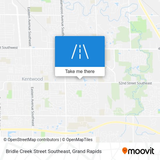 Mapa de Bridle Creek Street Southeast