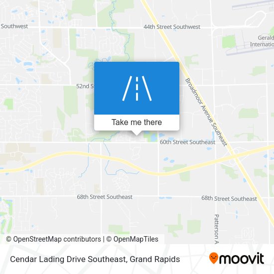 Cendar Lading Drive Southeast map