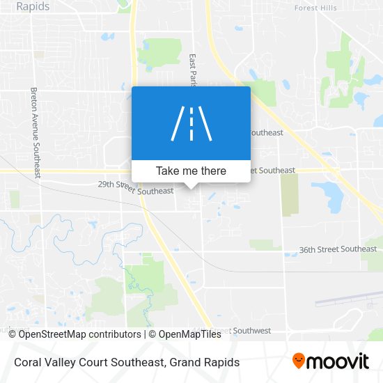 Coral Valley Court Southeast map