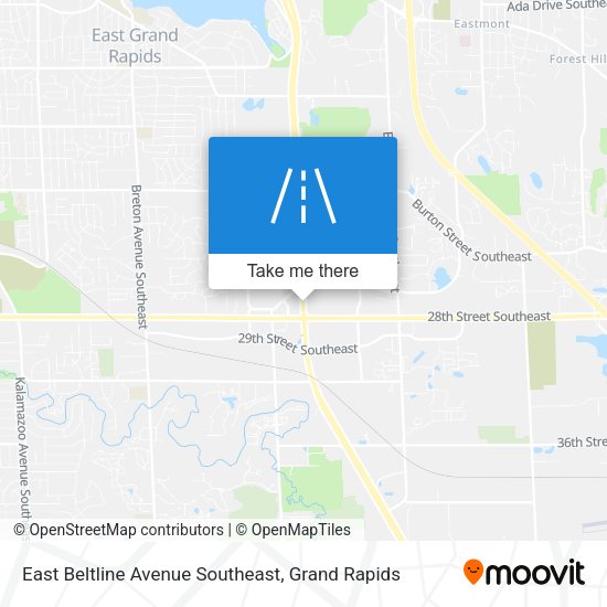 East Beltline Avenue Southeast map