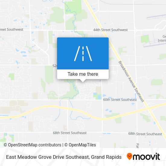 Mapa de East Meadow Grove Drive Southeast