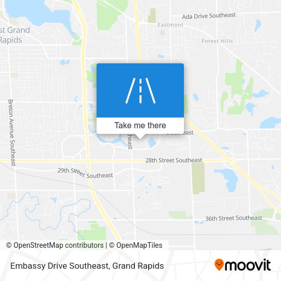 Embassy Drive Southeast map