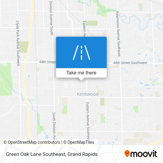 Green Oak Lane Southeast map