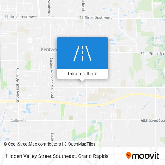 Hidden Valley Street Southeast map