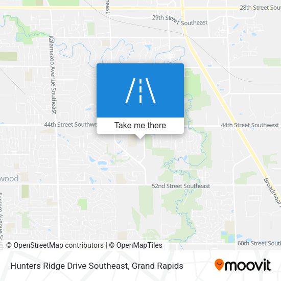 Mapa de Hunters Ridge Drive Southeast