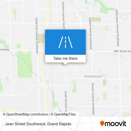 Jean Street Southwest map