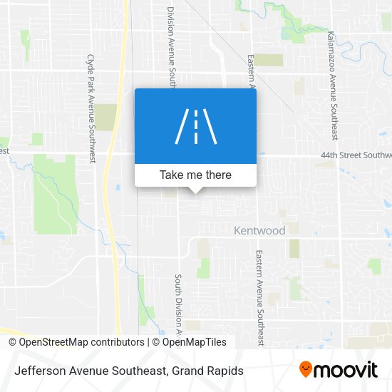 Jefferson Avenue Southeast map