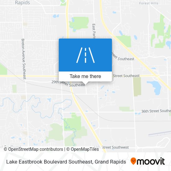 Lake Eastbrook Boulevard Southeast map