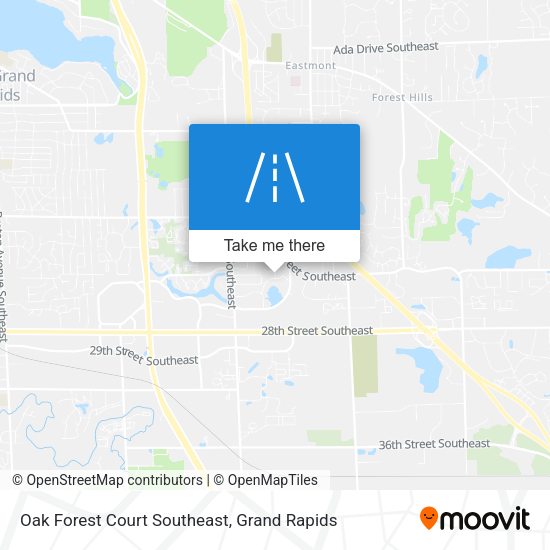 Oak Forest Court Southeast map