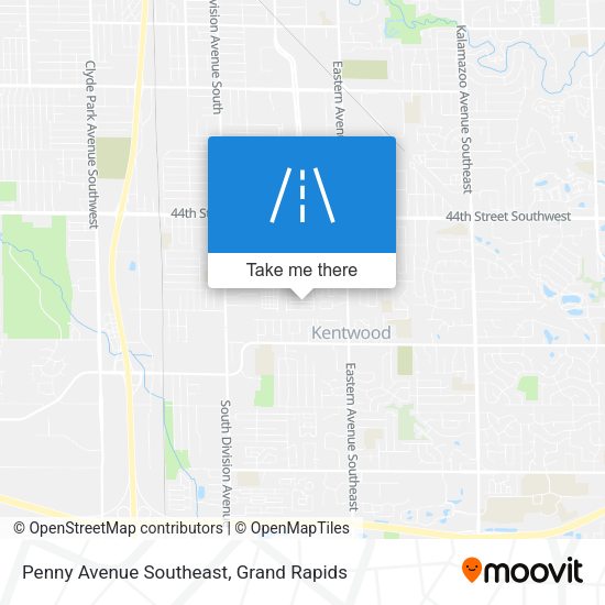 Penny Avenue Southeast map