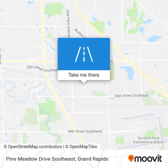 Pine Meadow Drive Southeast map