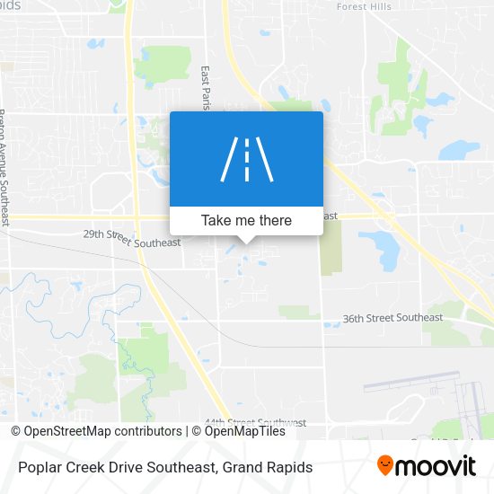 Poplar Creek Drive Southeast map