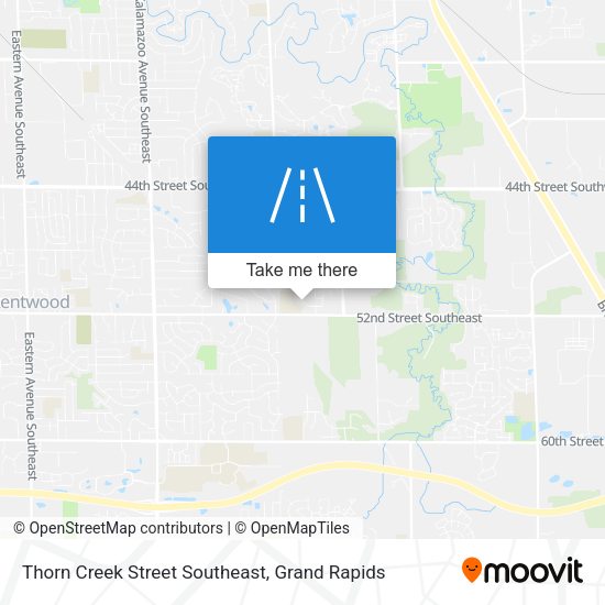 Thorn Creek Street Southeast map