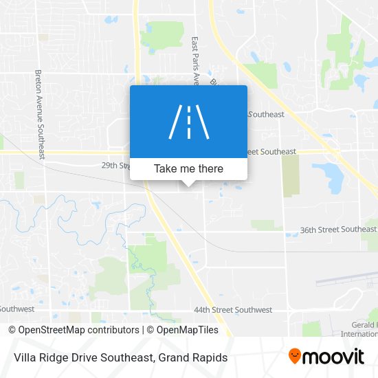 Villa Ridge Drive Southeast map