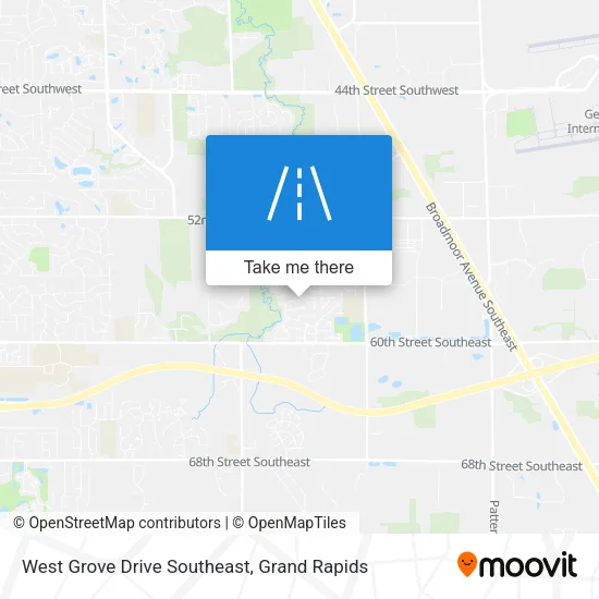 West Grove Drive Southeast map
