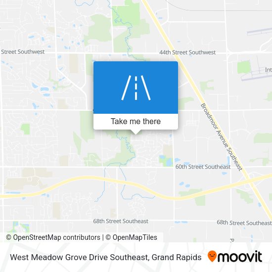 West Meadow Grove Drive Southeast map