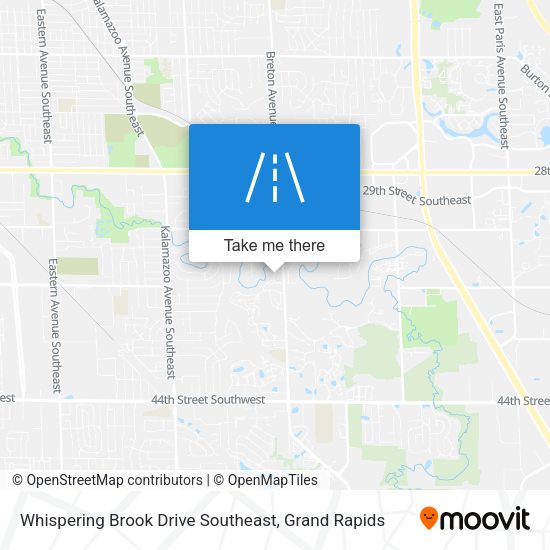Mapa de Whispering Brook Drive Southeast