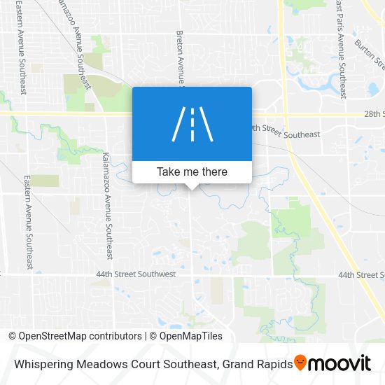 Mapa de Whispering Meadows Court Southeast