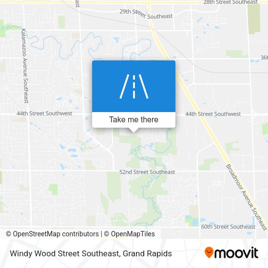 Mapa de Windy Wood Street Southeast