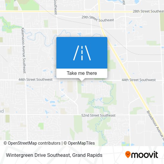 Wintergreen Drive Southeast map