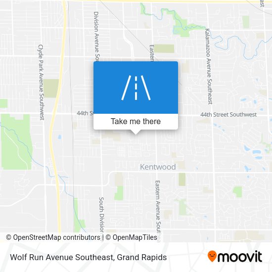 Wolf Run Avenue Southeast map