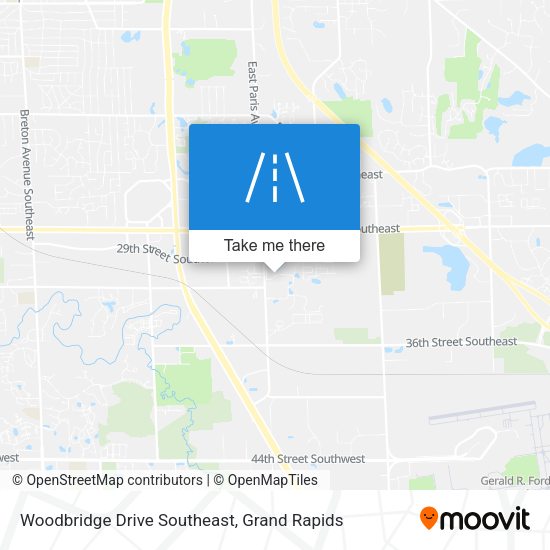 Mapa de Woodbridge Drive Southeast