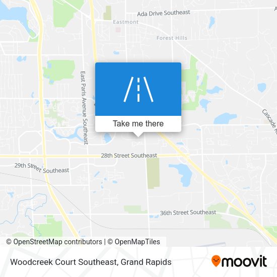 Woodcreek Court Southeast map