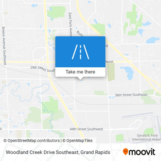 Woodland Creek Drive Southeast map