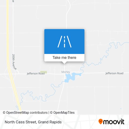 North Cass Street map
