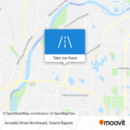 Arcadia Drive Northeast map