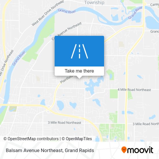 Balsam Avenue Northeast map
