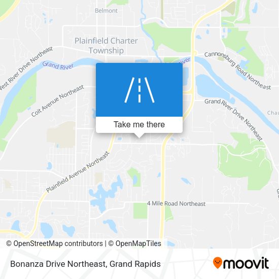 Bonanza Drive Northeast map