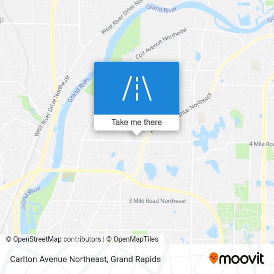 Carlton Avenue Northeast map
