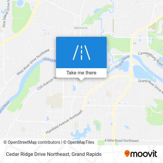 Cedar Ridge Drive Northeast map